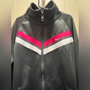 Nike women’s track jacket The Athletic Department medium gray polyester full zip